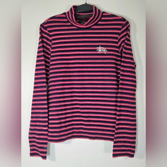 STÜSSY TORO STRIPE TURTLENECK LONGSLEEVE. - Picture 1 of 7